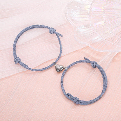 Magnetic Couple Bracelets – Heart-Shaped