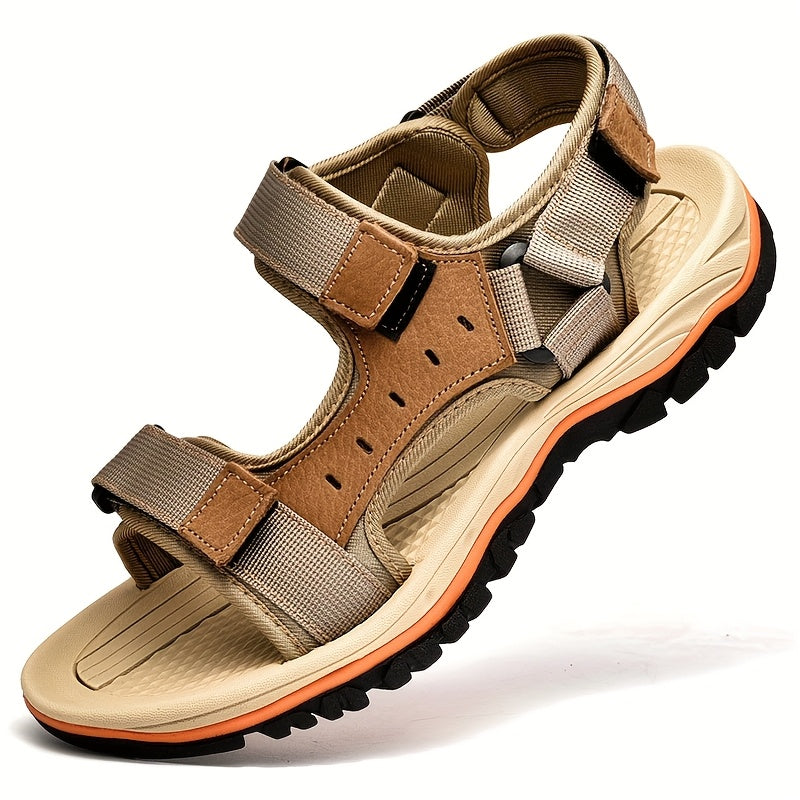 Unisex Adjustable Hook-and-Loop Closure Breathable Fabric Sandals