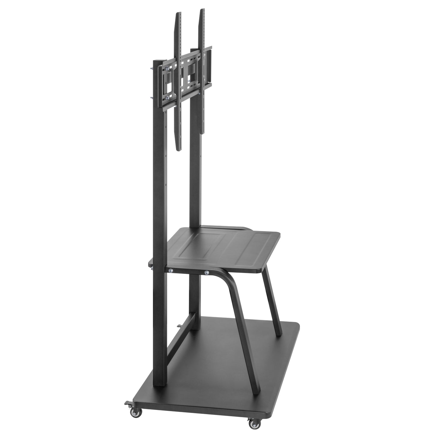 ProperAV Mobile TV Trolley Stand on Wheels for 37" - 100" Screens (150kg Capacity / VESA Max. 800x600)