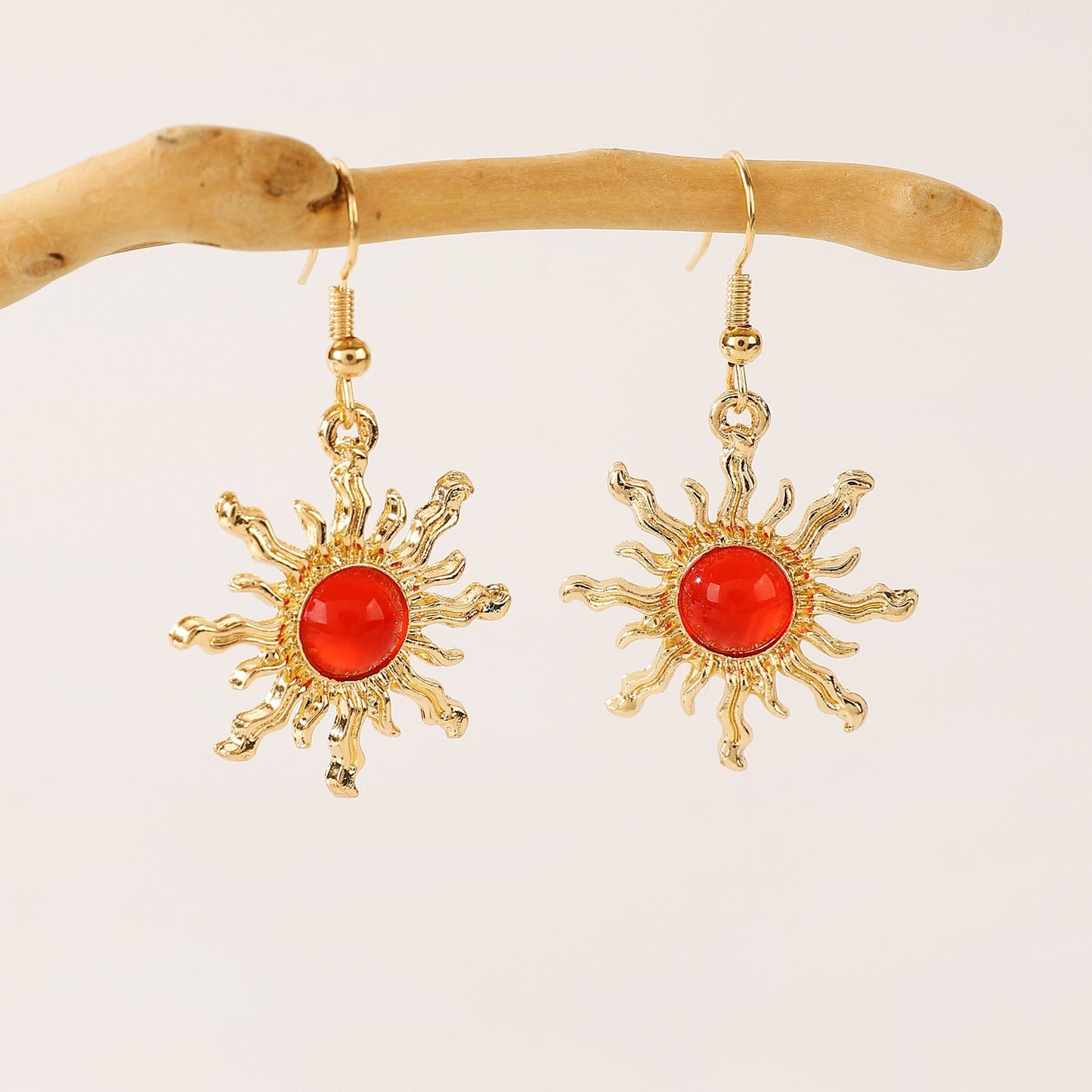 Vintage Sun Vug Stud Simple Earrings