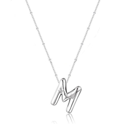Glossy A-Z Letter Copper Pendant