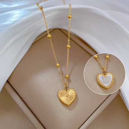 Heart-Shaped Titanium Steel Love Necklace