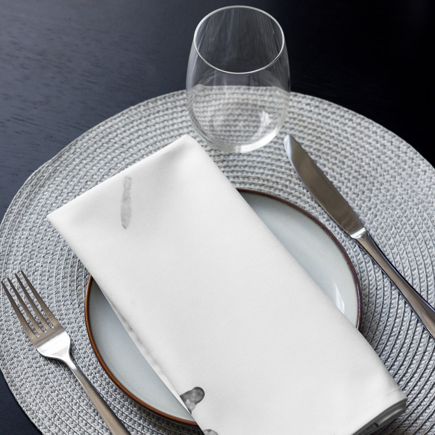 Watercolour Grey Splash - Cloth Napkin Set