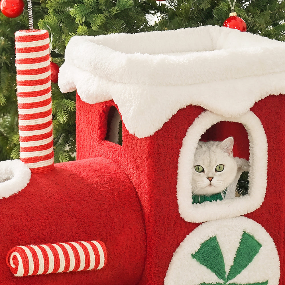 NA62 Pet Furniture Cat Kitten Christmas Tree, Scratcher Tree