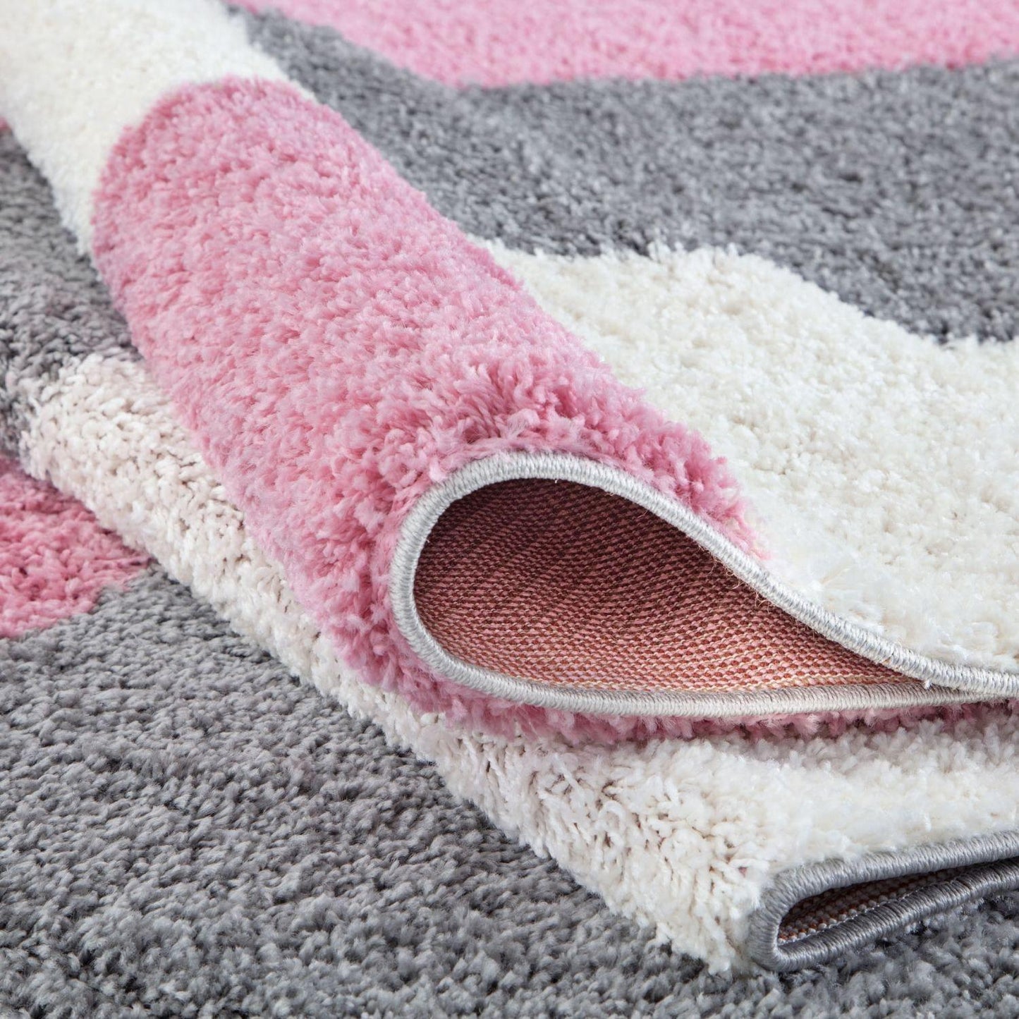 Myshaggy Geometric Pink Rug