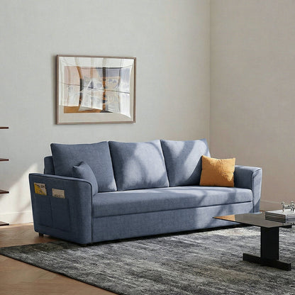 Gertrude Two Seater Sofa Bed, Linen