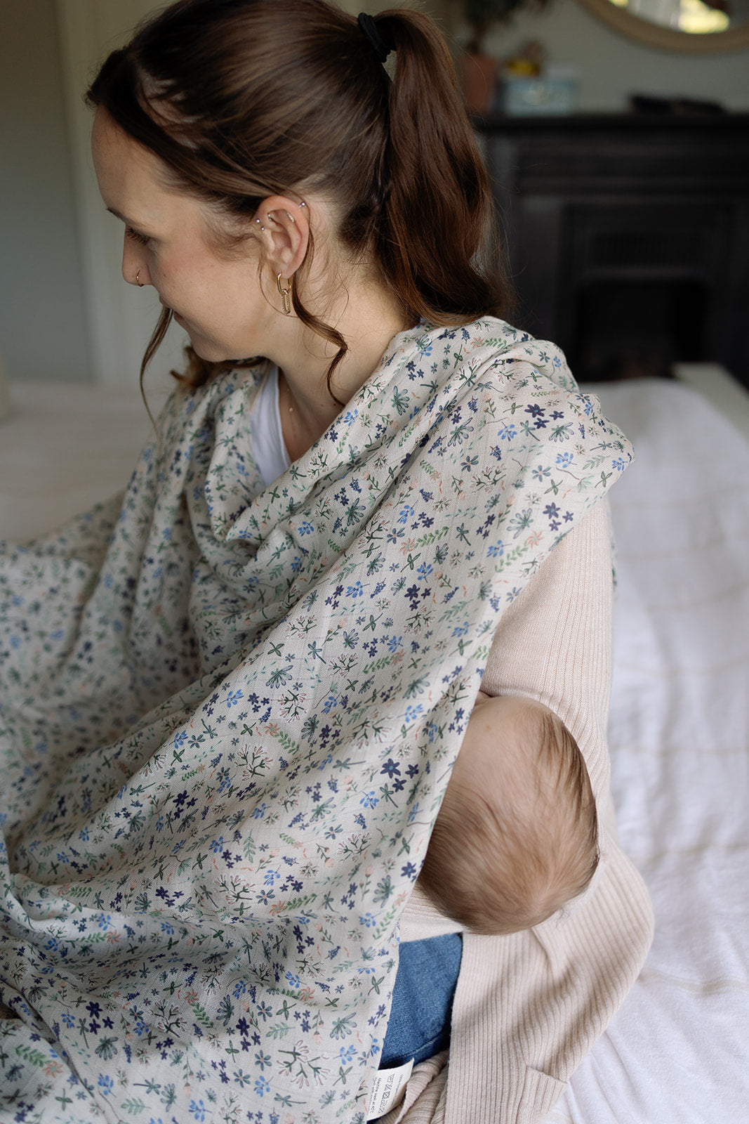 Wildflower Large Swaddle Muslin