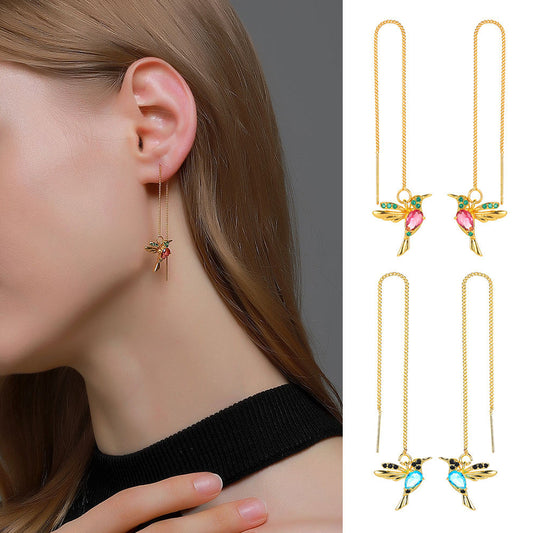 Hanging Hummingbird Earrings