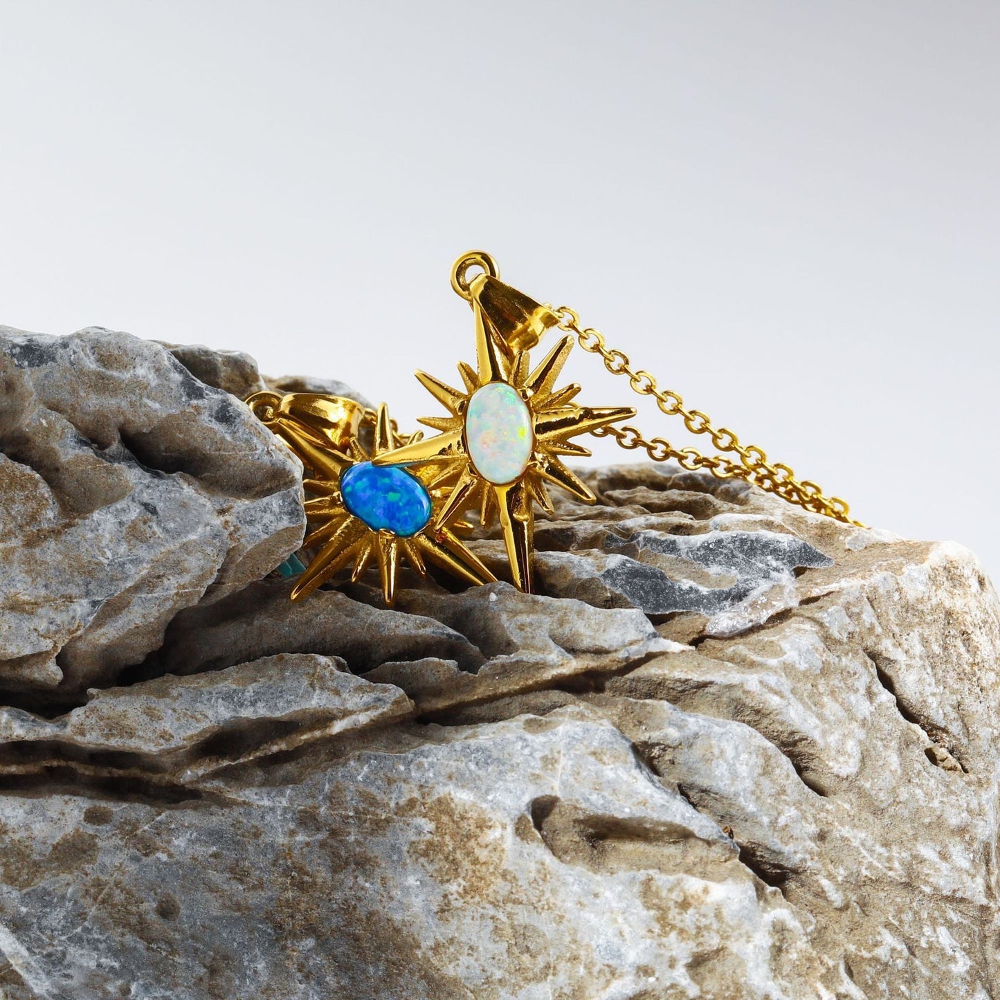 Star Opal Vintage Necklace Stainless Steel
