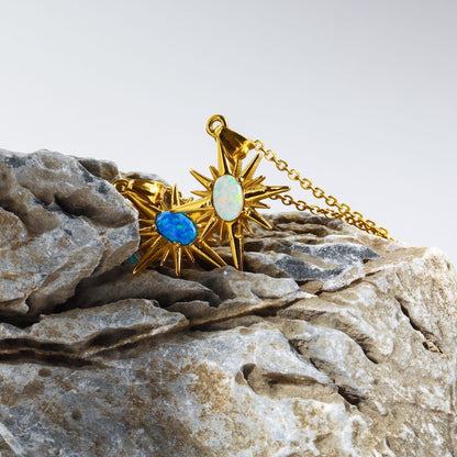 Star Opal Vintage Necklace Stainless Steel