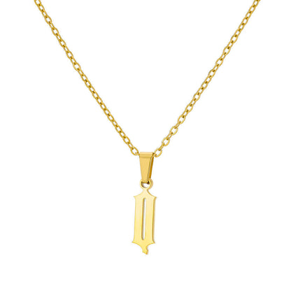 Funky A-Z Letter Pendant Necklace