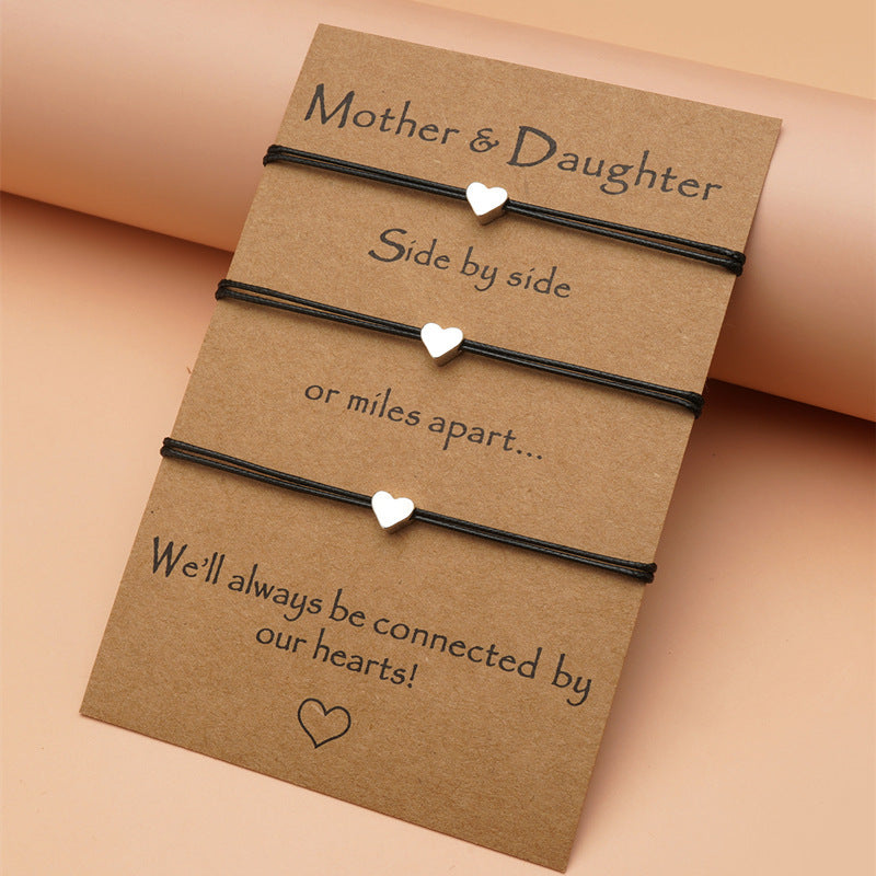 Heart-Shaped Adjustable Mother’s Day Bracelet