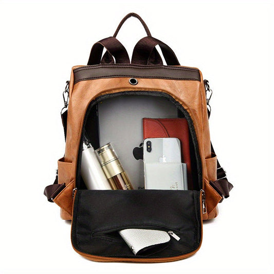 Urban Commute Leisure Backpack with Anti-Theft High Quality Design, Adjustable Shoulder Straps & Accents - Stylish Durable Travel Backpack