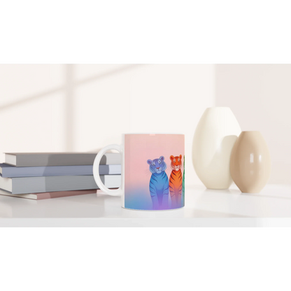 🌈 Colourful Tigers Dream Mug – Vibrant Jungle Fantasy Ceramic Cup 🐅✨