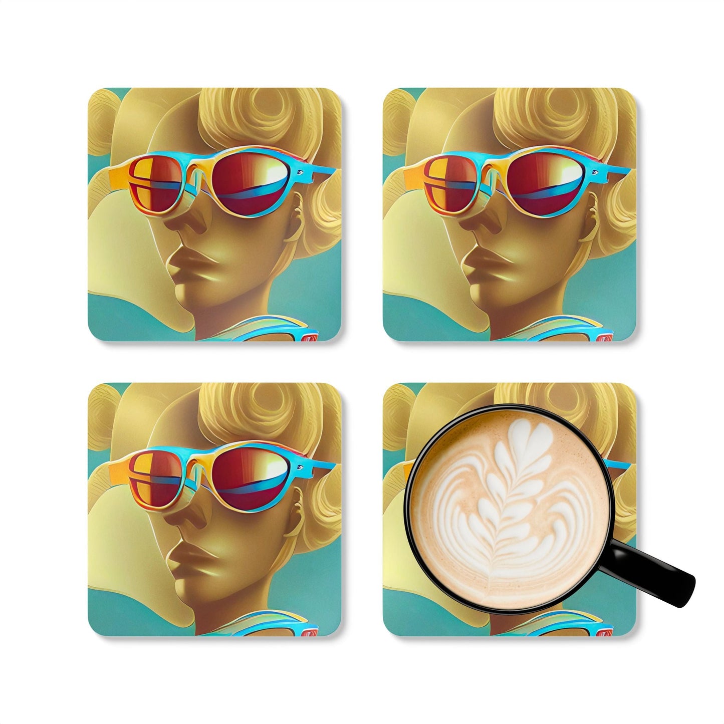Retro Cool Blue - Coaster Set - iSAW Company