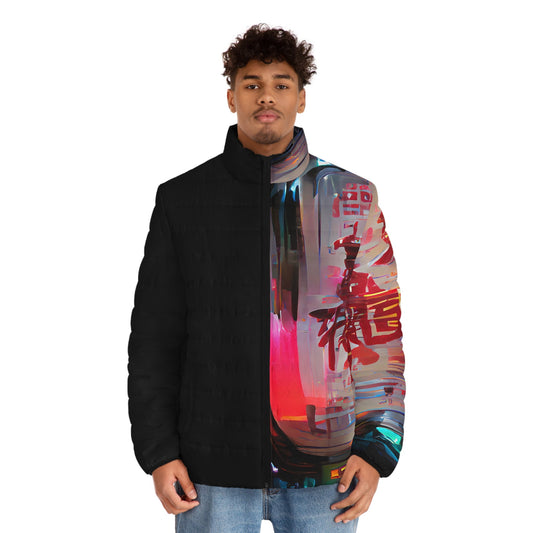 Half Black Half Báijiǔ - Mens Puffer Jacket