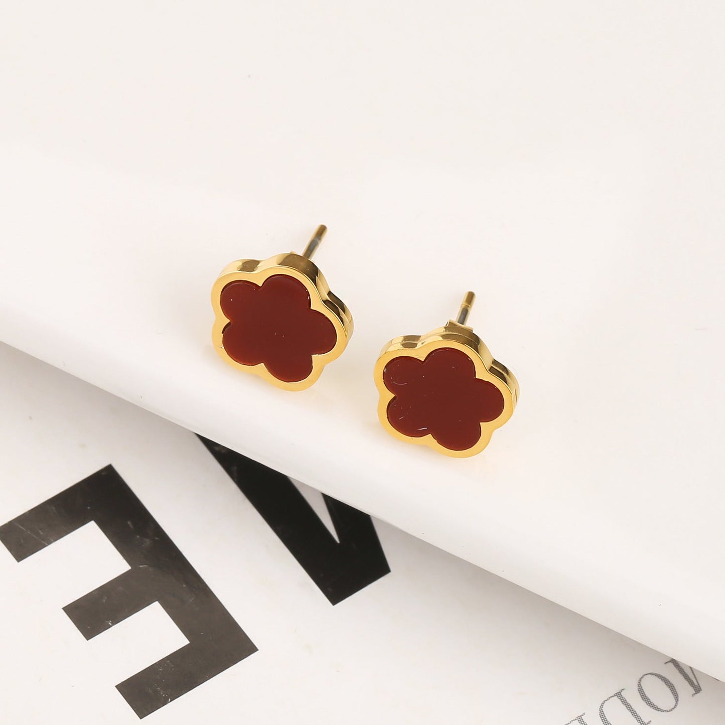 Clover Five Leaf Petals Earring & Necklace Jewellery Sets