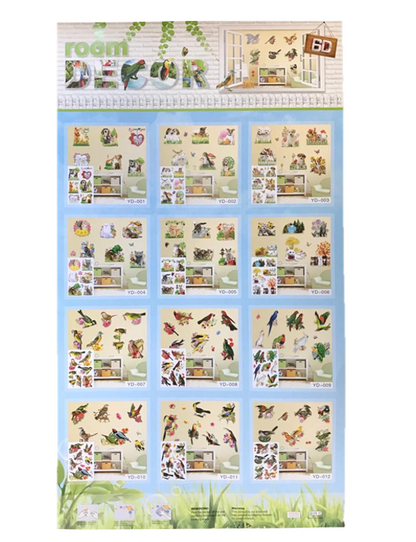 Adorable Animal Pets 3D Wall Stickers Vibrant Room Decor