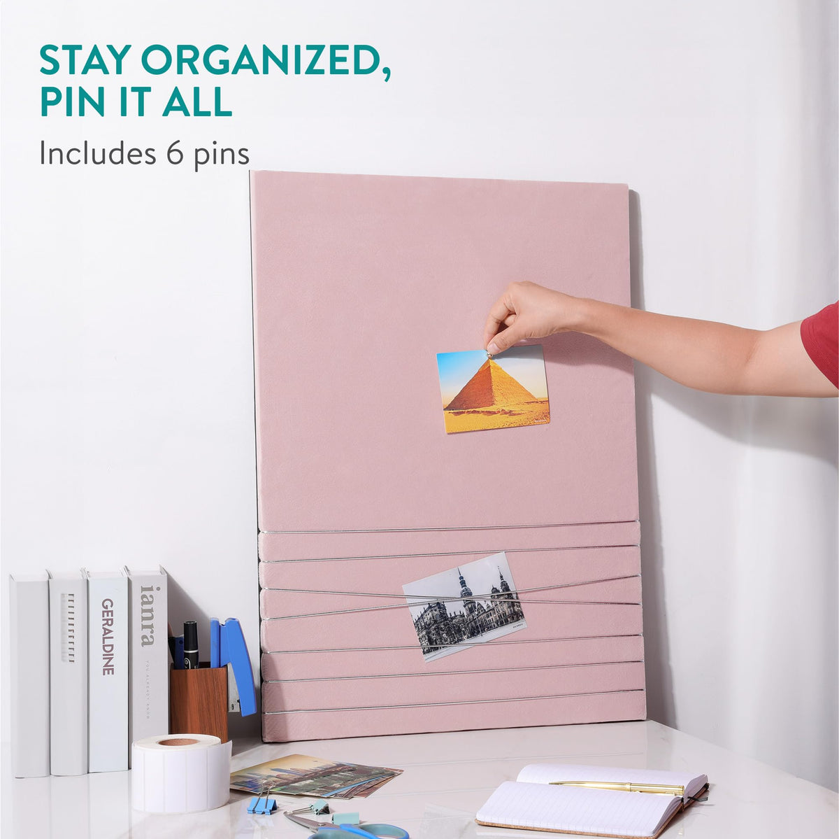 Contemporary Pinboard Navaris Photo Pin and Clip Board - Velvet Board for Hanging, Pinning ...