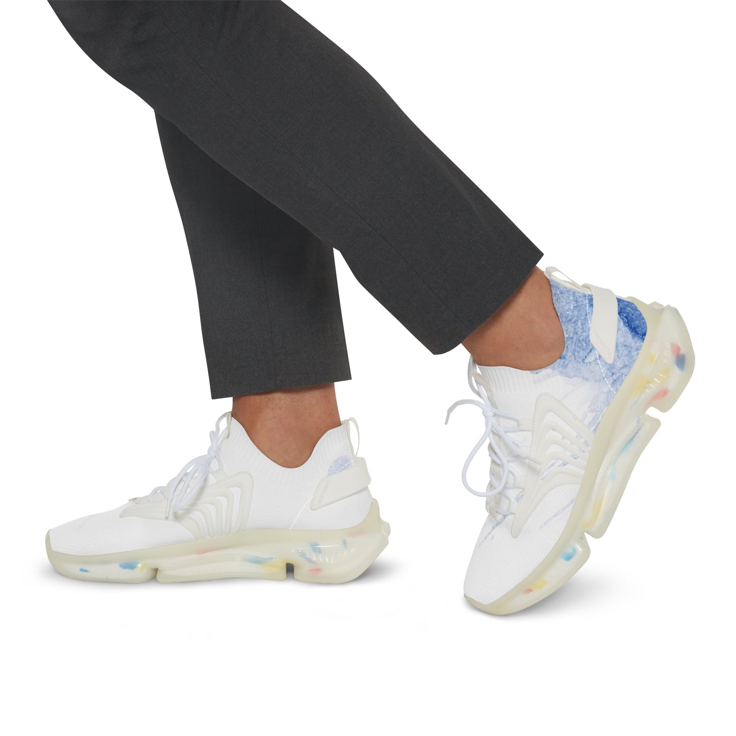 Watercolour Blue Splash - Mens Street Sneakers