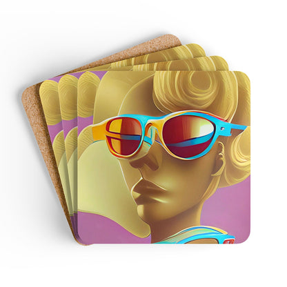Retro Cool Pink - Coaster Set - iSAW Company