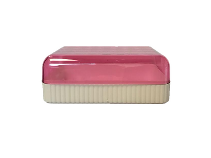 Elegant Flower Design Soap Dish Holder Durable Plastic 12x8x5 cm