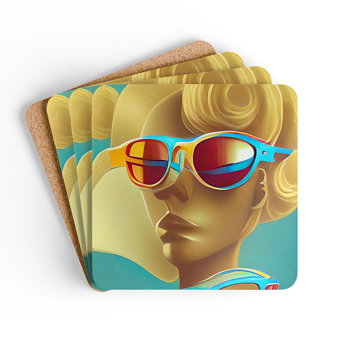 Retro Cool Blue - Coaster Set - iSAW Company