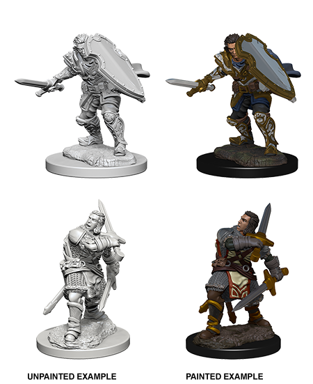 Human Male Paladin: D&D Nolzur's Marvelous Unpainted Miniatures (W3)