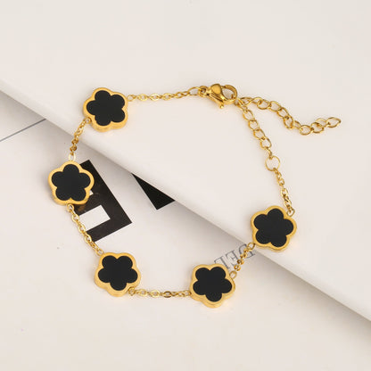 Clover Five Leaf Petals Earring & Necklace Jewellery Sets