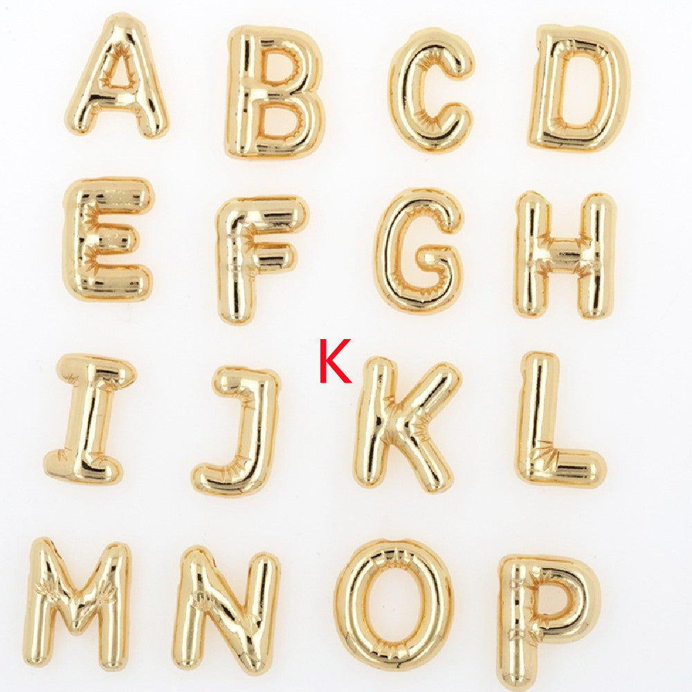 Glossy Letters Pendant Necklace