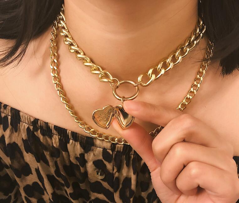 Multi-Layer Heart Locket Pendant Necklace
