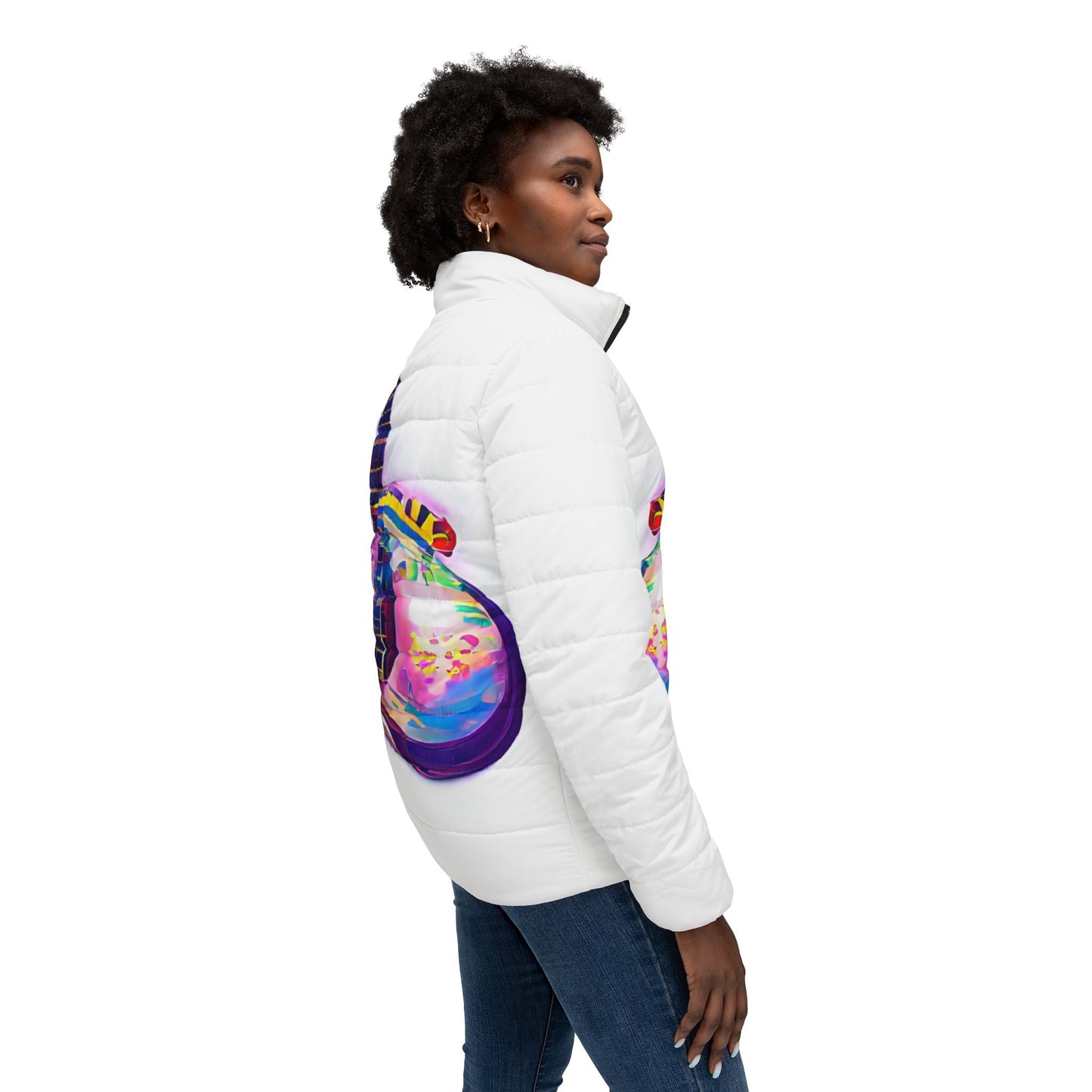Hippie Guitar - Womens Puffer Jacket