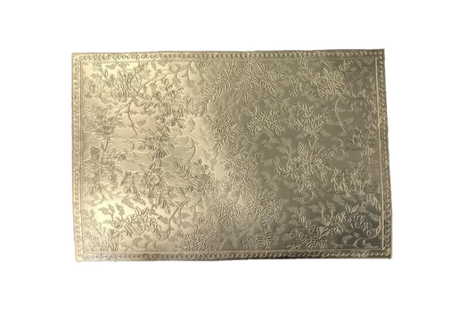 Elegant Gold Floral Pattern Table Placemat Dining Table Accessory
