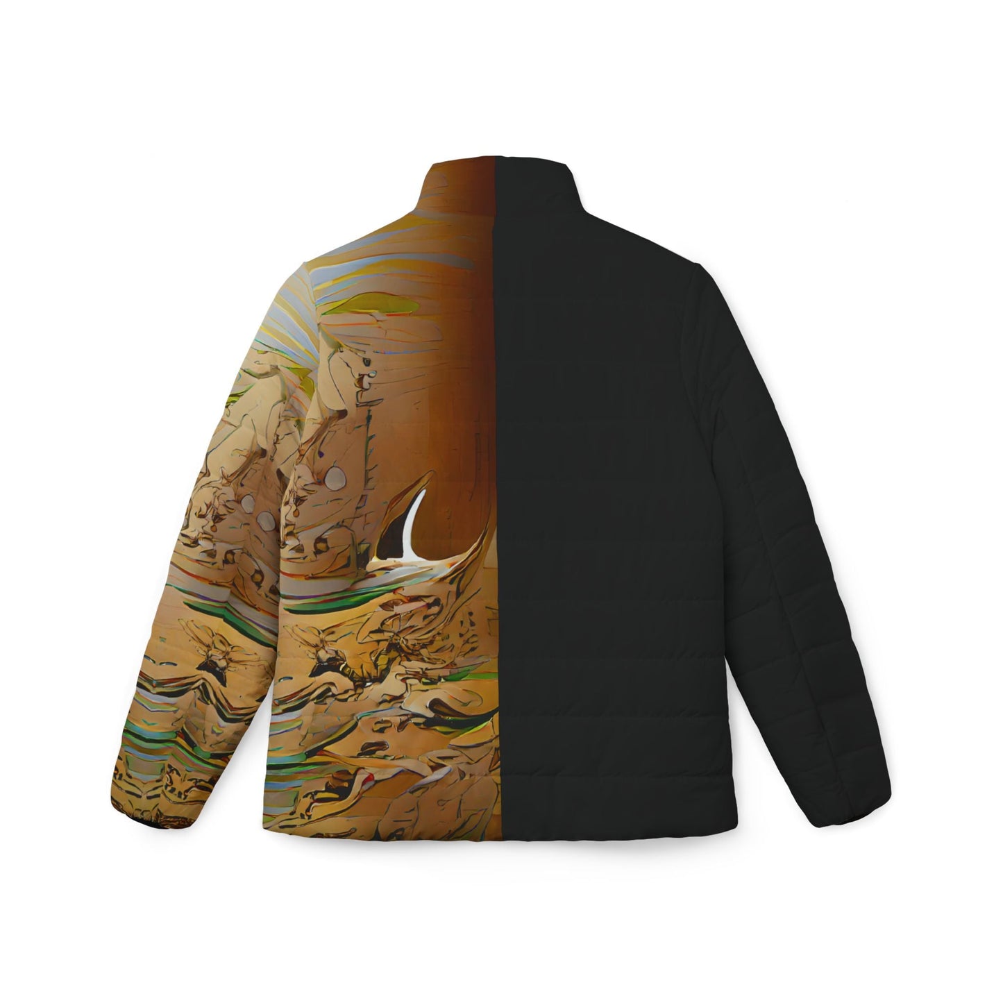 Half Black Half Gāolàng - Womens Puffer Jacket