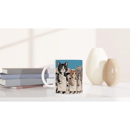 Ancient Greece & Cats Ceramic Mug – 11oz