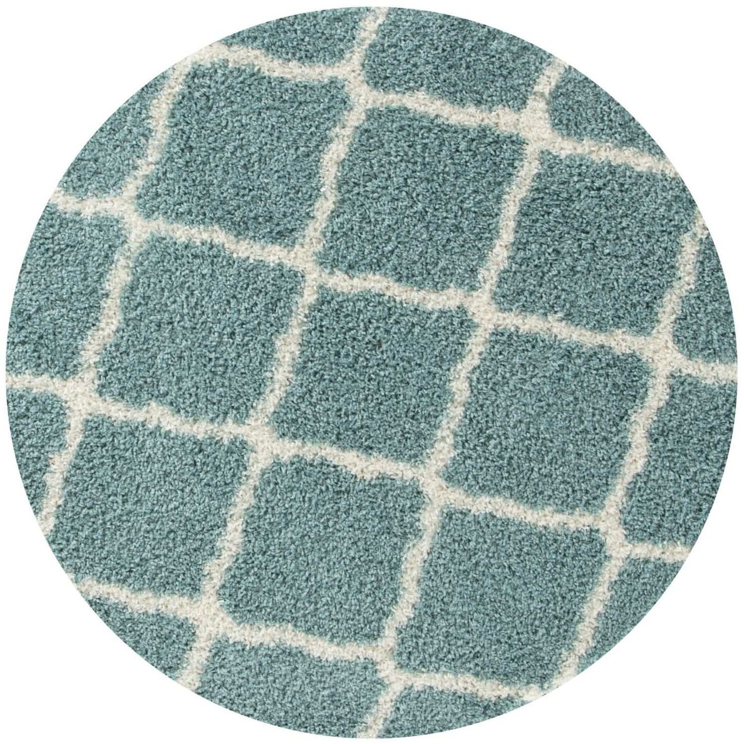 Moroccan Duck Egg Blue Shaggy Rug | 750