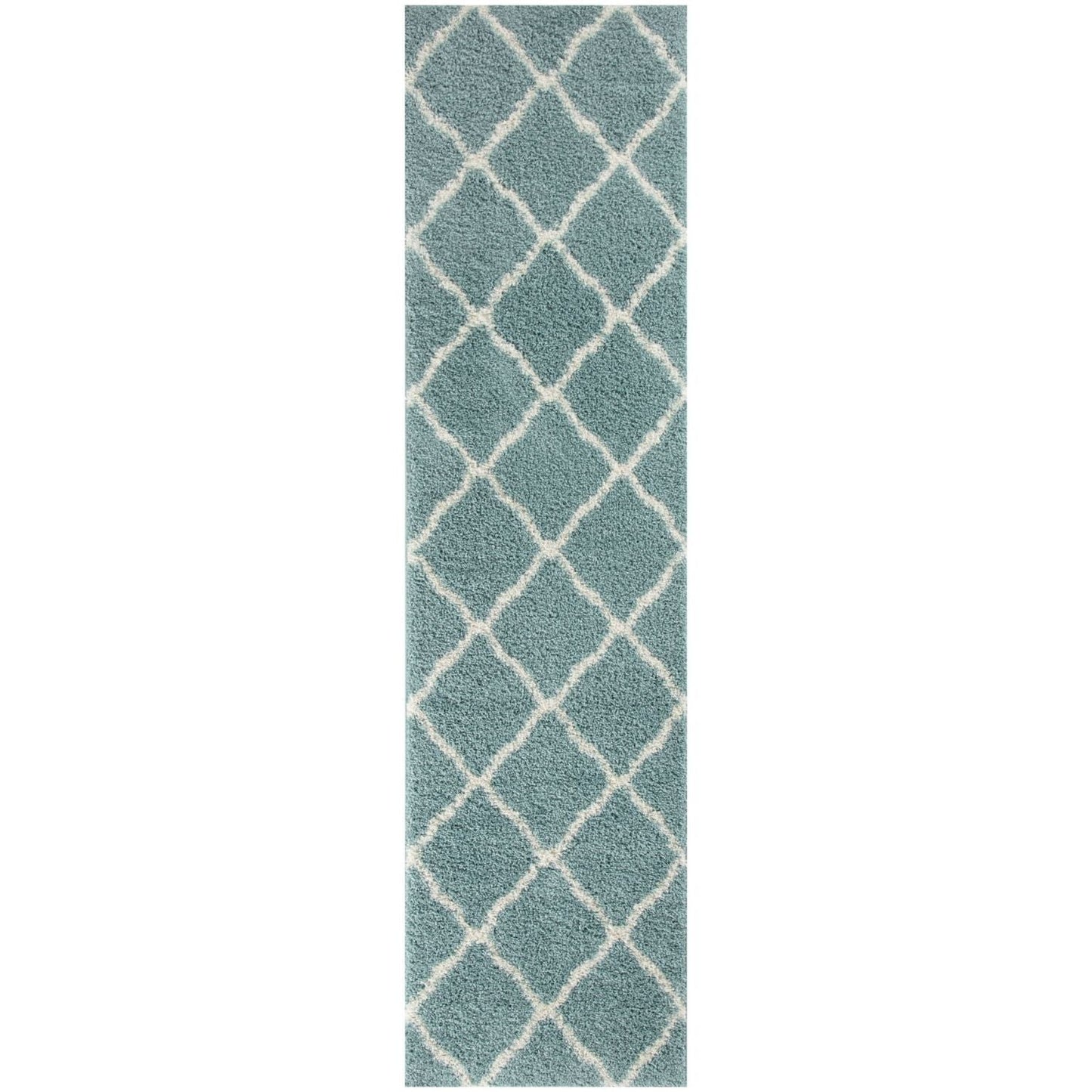 Moroccan Duck Egg Blue Shaggy Rug | 750