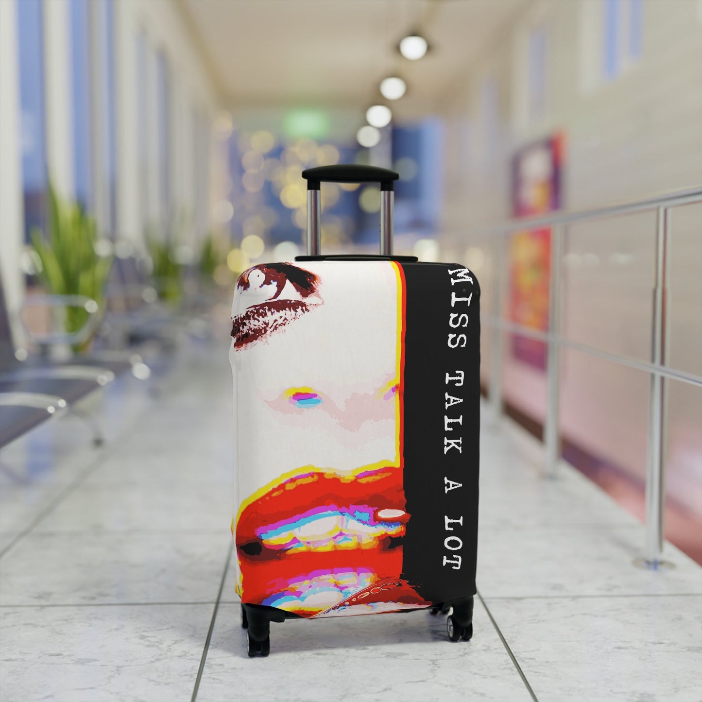 Miss Talk A Lot – Protective Suitcase Cover