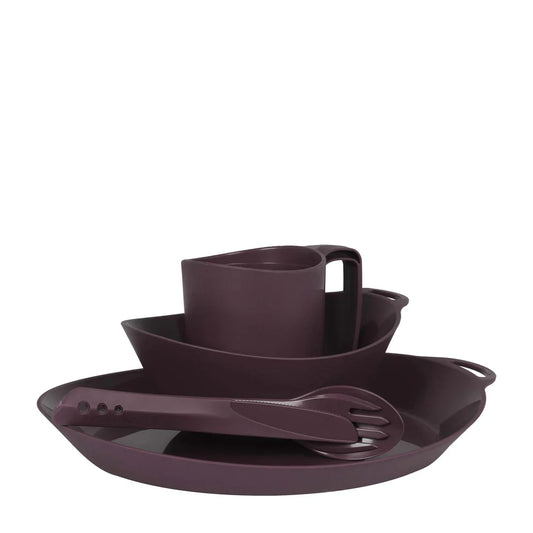 Lifeventure Ellipse 4 Piece Camping Tableware Set - Purple