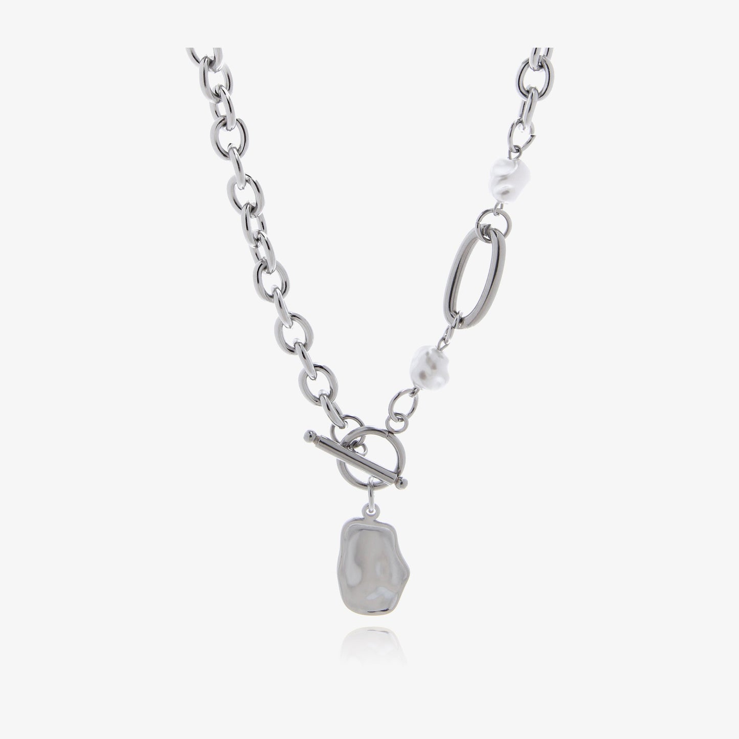 Irregular Geometric Spliced Necklace