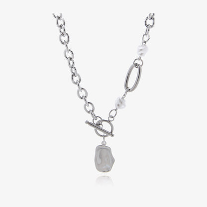 Irregular Geometric Spliced Necklace