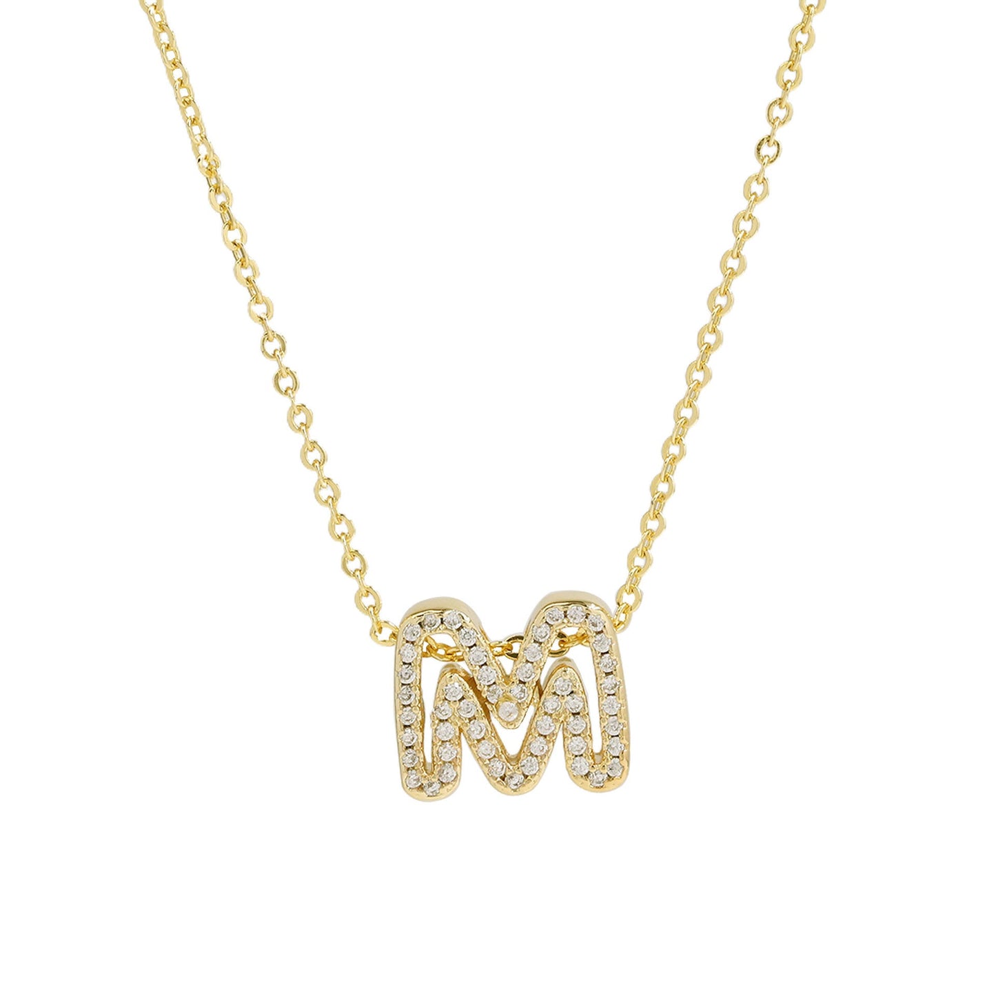 Gold-Plated A–Z English Letter Pendant Necklace