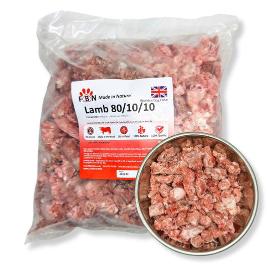 Fur Baby Nutrition Lamb 80-10-10 Frozen Dog Food 1kg