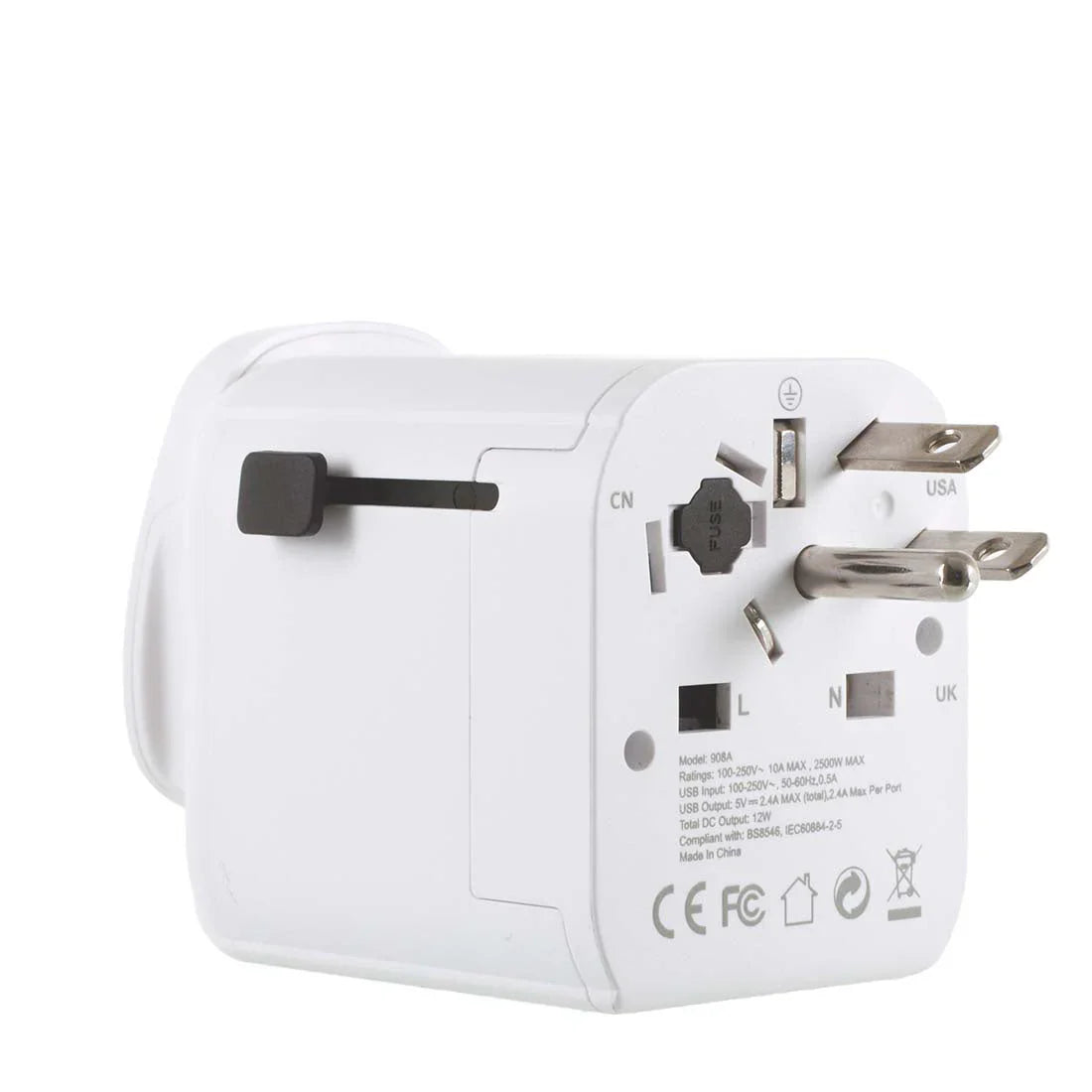 Lifeventure USB UK-World Travel Adapter