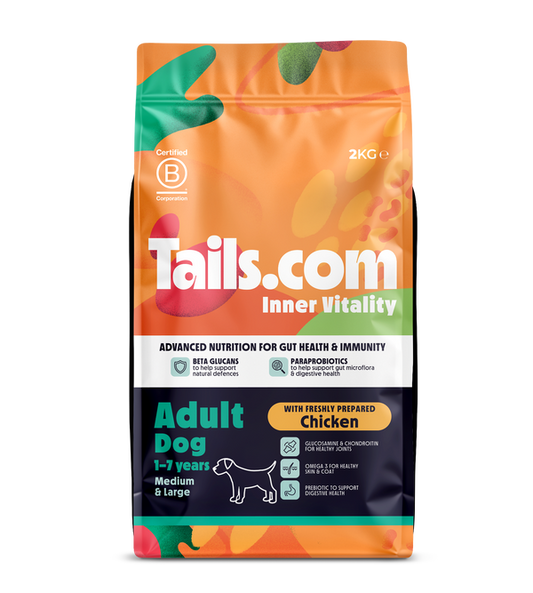 Tails.com Inner Vitality Medium & Large Adult Chicken Dry Dog Food 2kg