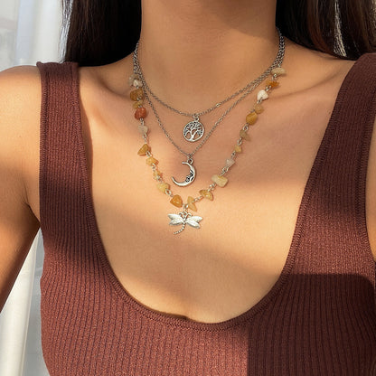 Multi-Layer Irregular Gravel Beach Necklace