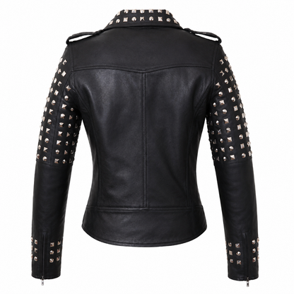 Women’s Studded Leather Jacket