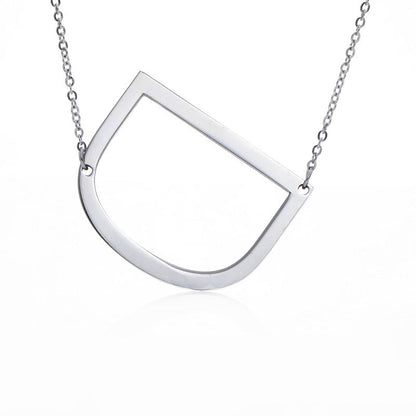 Big Initial Letter Pendant Necklace, Gold Silver, and Rose Gold