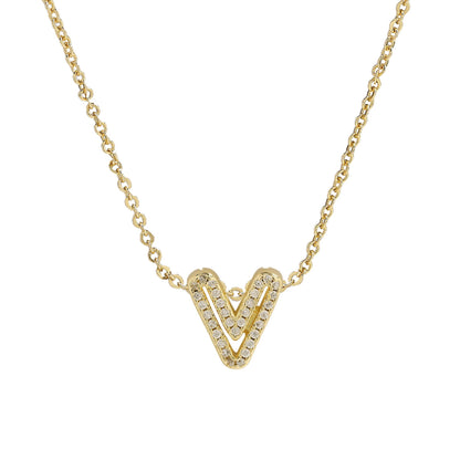 Gold-Plated A–Z English Letter Pendant Necklace