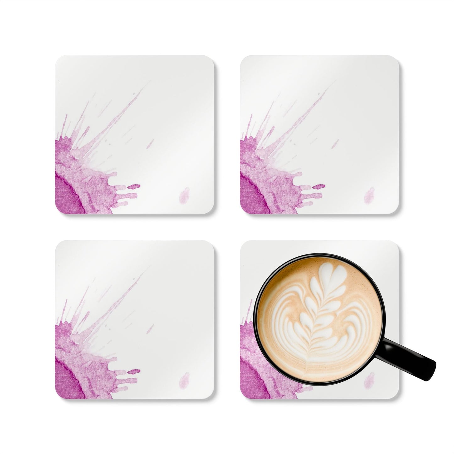Watercolour Pink Splash - Coaster Set